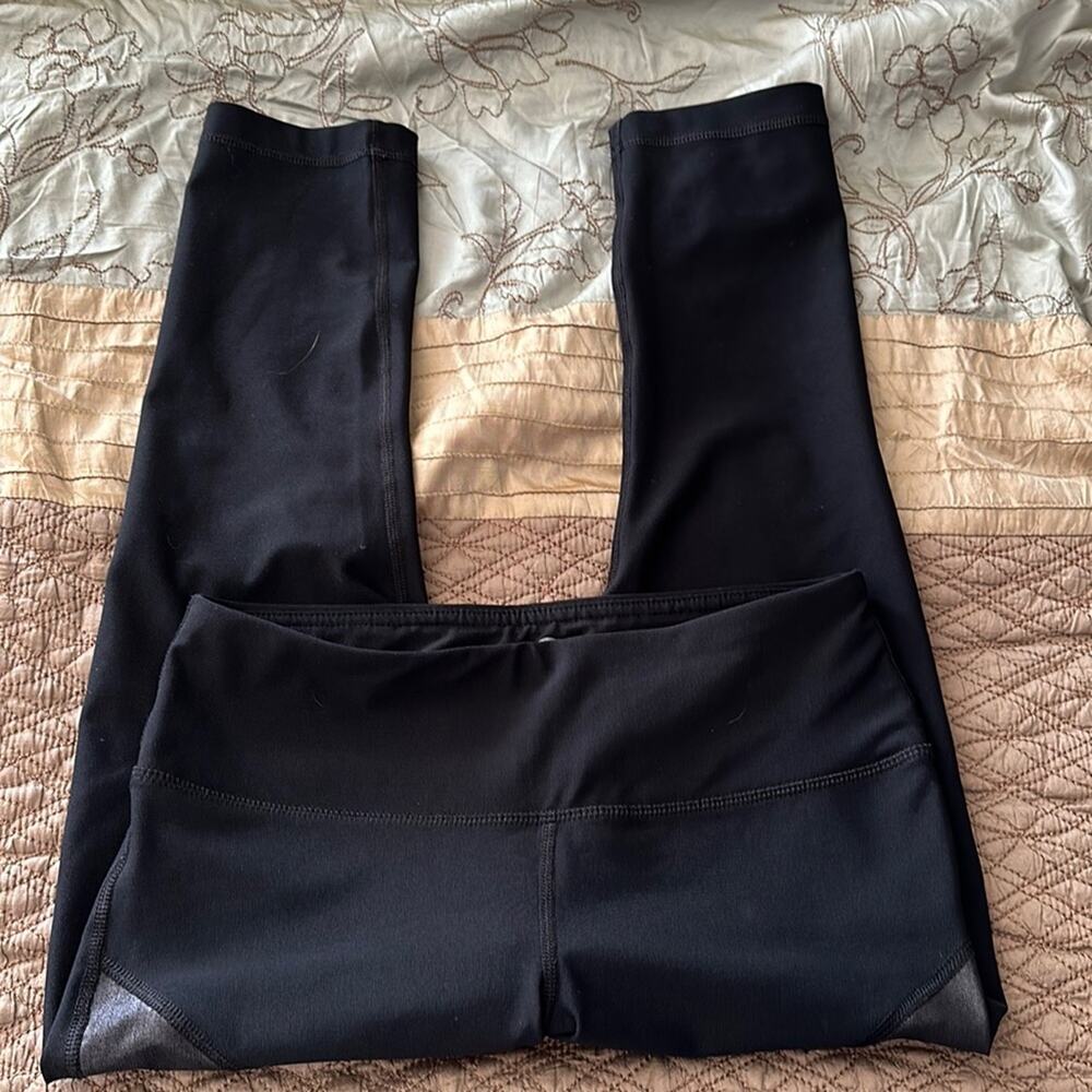90 Degrees by Reflex | Black and Gray Color Block Leggings Size S